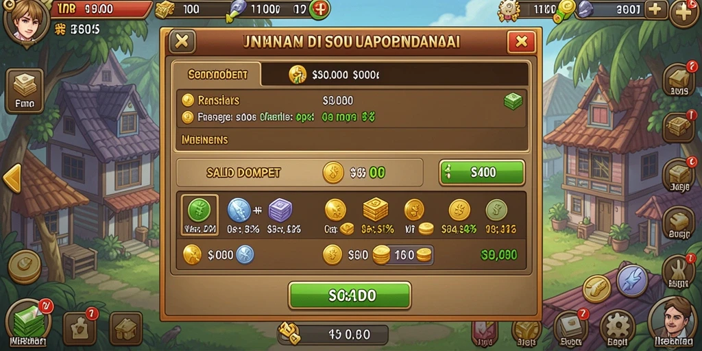 Tangkapan layar menunjukkan fitur sosial dalam game.